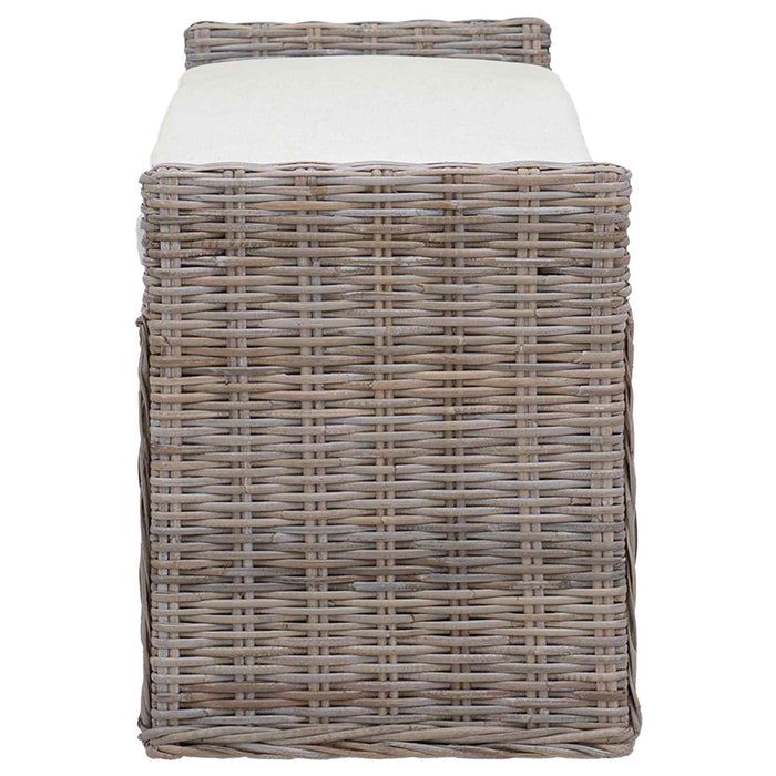 Bancă cu spațiu de depozitare Gri 110 x 40 x 50 cm Ratan - WALTI WALTI