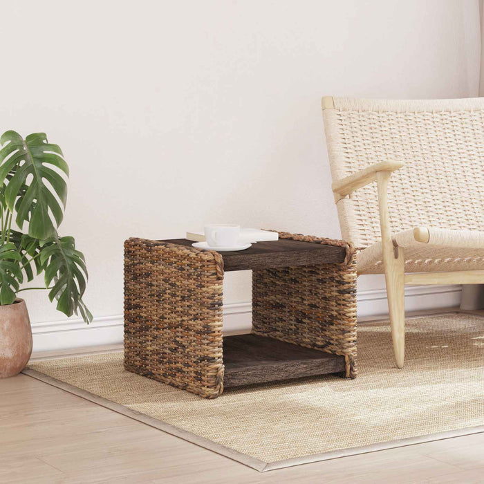 Masă laterală natural 44.5 x 45 x 45 cm Lemn masiv de mahon - WALTI WALTI