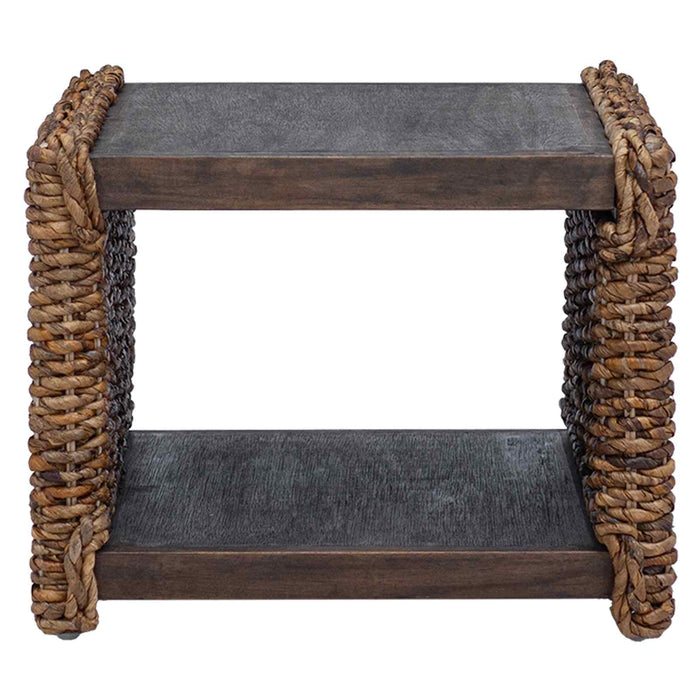 Masă laterală natural 44.5 x 45 x 45 cm Lemn masiv de mahon - WALTI WALTI