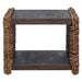 Masă laterală natural 44.5 x 45 x 45 cm Lemn masiv de mahon - WALTI WALTI