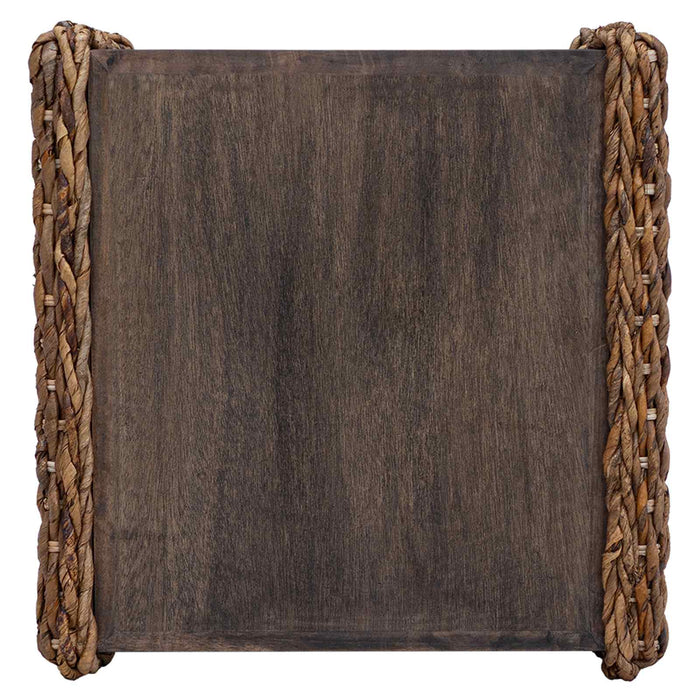 Masă laterală natural 44.5 x 45 x 45 cm Lemn masiv de mahon - WALTI WALTI