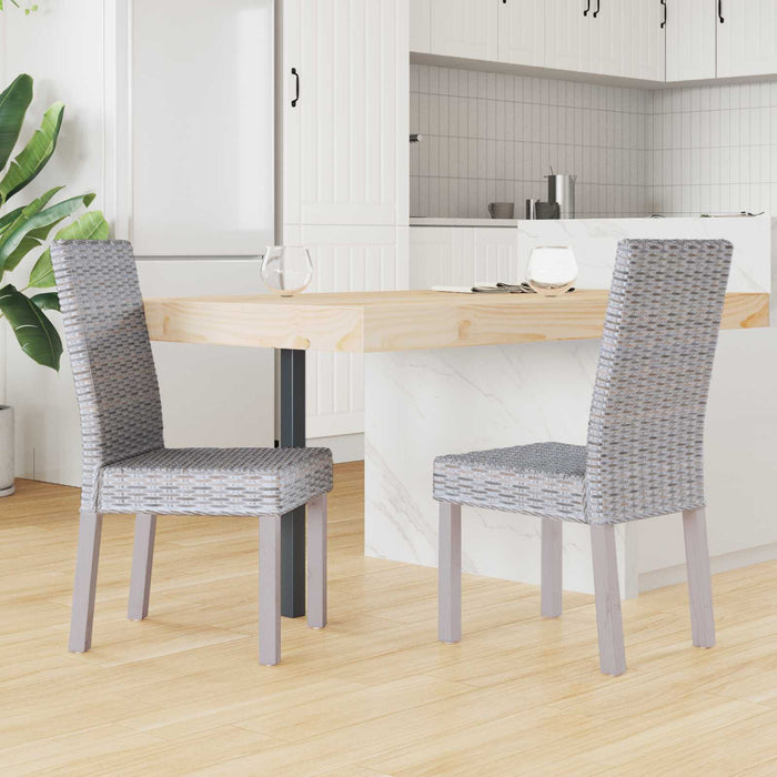 Scaun de sufragerie 2 pcs Alb spălat 45 x 54 x 93 cm - WALTI WALTI