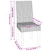 Scaun de sufragerie 2 pcs Alb spălat 45 x 54 x 93 cm - WALTI WALTI