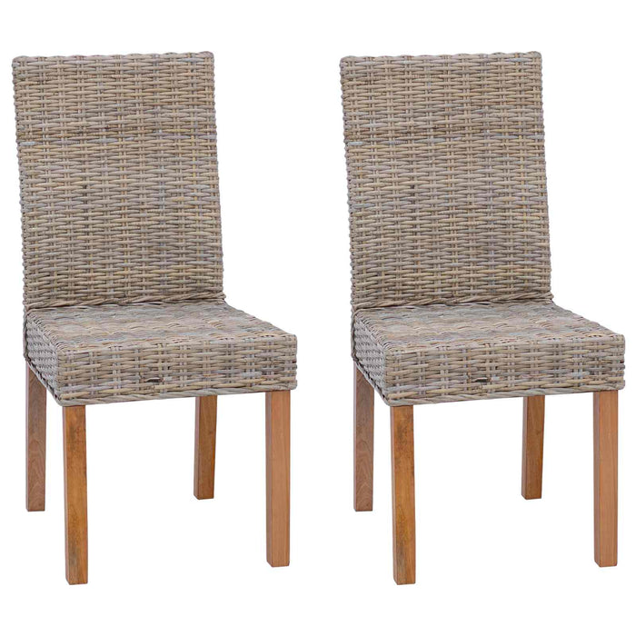 Scaun de sufragerie 2 pcs Gri Kubu 45 x 54 x 93 cm - WALTI WALTI