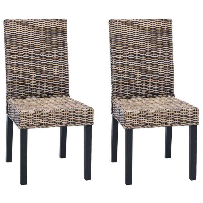 Scaun de sufragerie 2 pcs Negru spălat 45 x 54 x 93 cm - WALTI WALTI