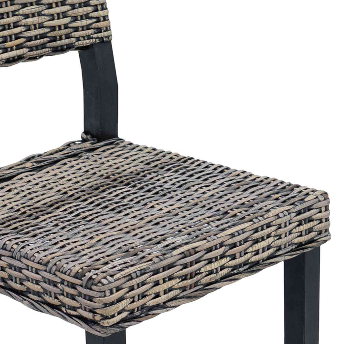 Scaun de sufragerie 2 pcs Negru spălat 46 x 55 x 84 cm - WALTI WALTI