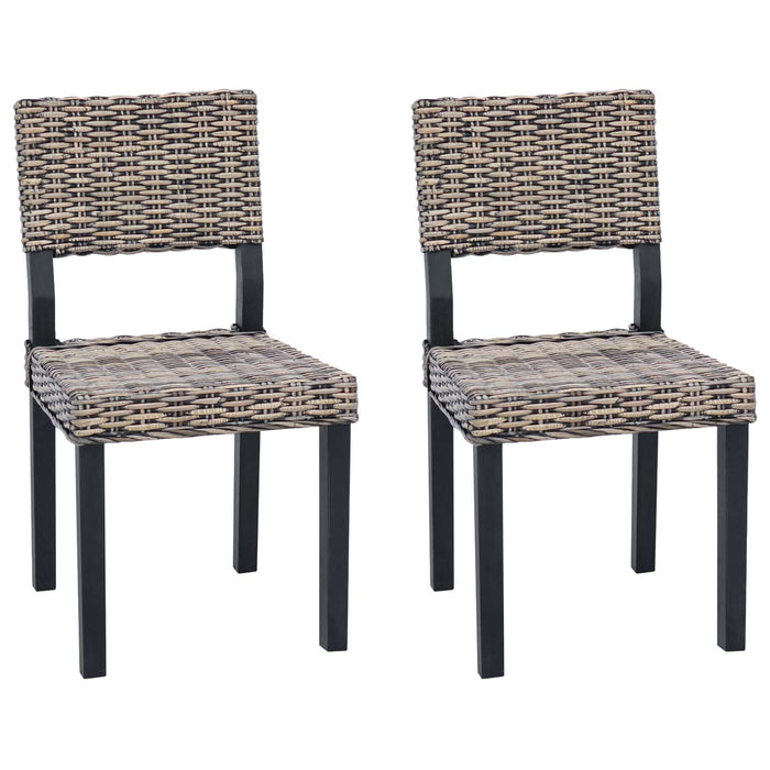 Scaun de sufragerie 2 pcs Negru spălat 46 x 55 x 84 cm - WALTI WALTI