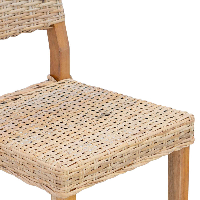 Scaun de sufragerie 2 pcs natural 46 x 55 x 84 cm Ratan Kubu - WALTI WALTI