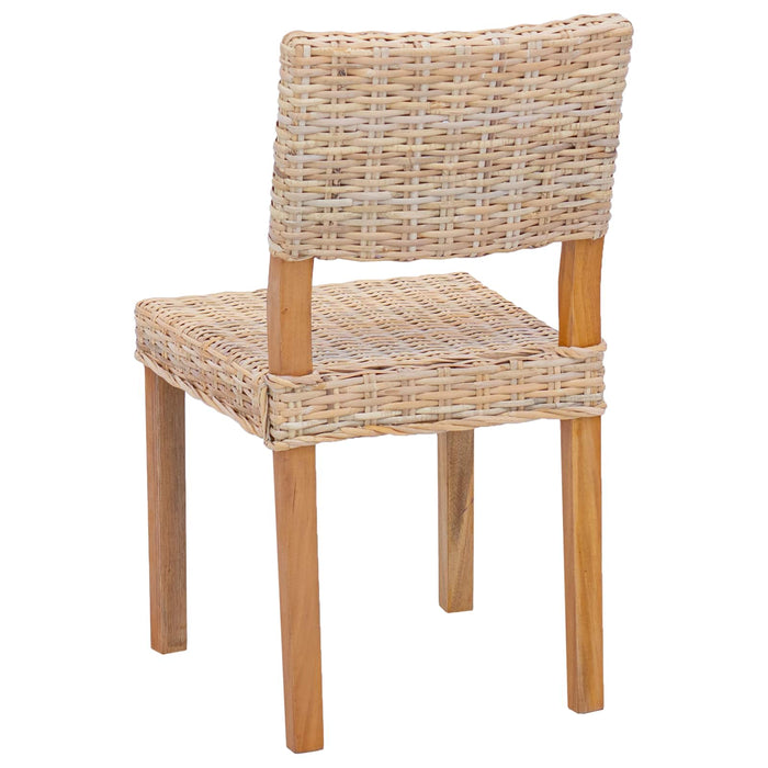 Scaun de sufragerie 2 pcs natural 46 x 55 x 84 cm Ratan Kubu - WALTI WALTI