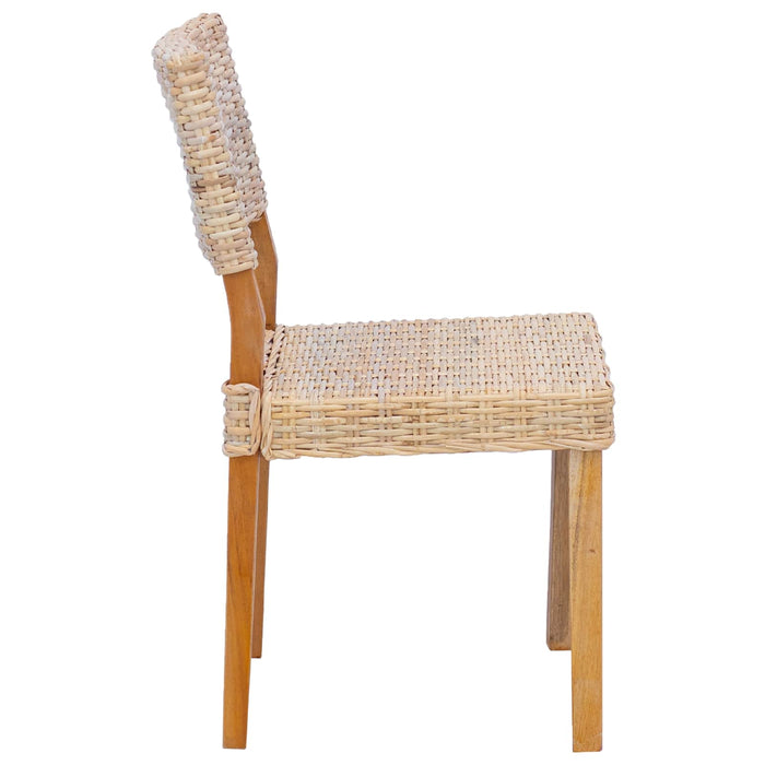 Scaun de sufragerie 2 pcs natural 46 x 55 x 84 cm Ratan Kubu - WALTI WALTI