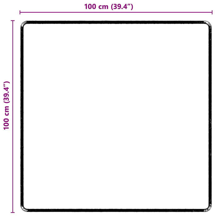 Runner din covor Negru 100 x 100 cm 100% Polipropilenă Tuft - WALTI WALTI