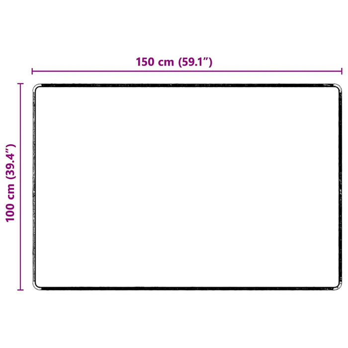 Runner din covor Negru 100 x 150 cm 100% Polipropilenă Tuft - WALTI WALTI