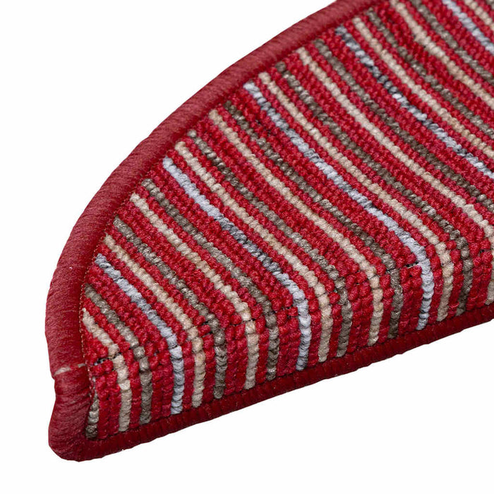 Mochete autocolante pentru scară 15 pcs Roșu 56 x 17 x 3 cm WALTI