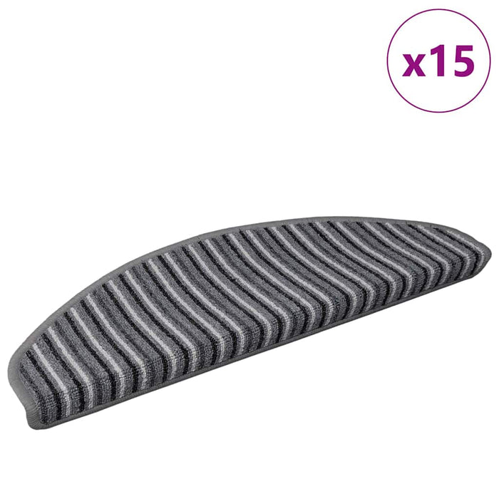 Mochete autocolante pentru scară 15 pcs Gri 65 x 21 x 4 cm WALTI