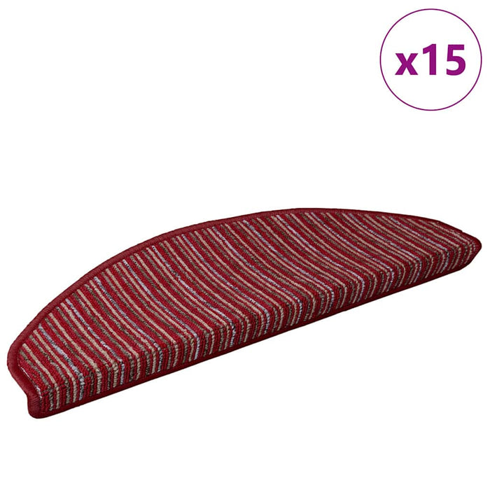 Mochete autocolante pentru scară 15 pcs Roșu 65 x 21 x 4 cm WALTI