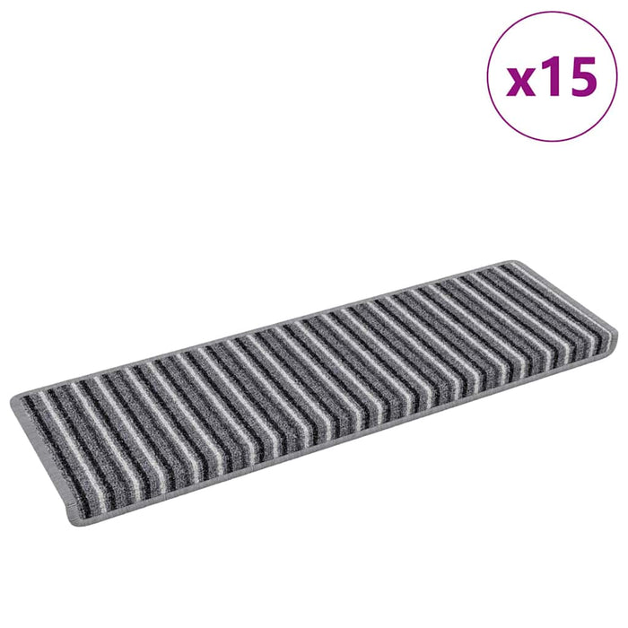 Mochete autocolante pentru scară 15 pcs Gri 65 x 21 x 4 cm WALTI