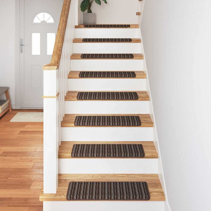 Mochete autocolante pentru scară 15 pcs Maro 65 x 21 x 4 cm WALTI