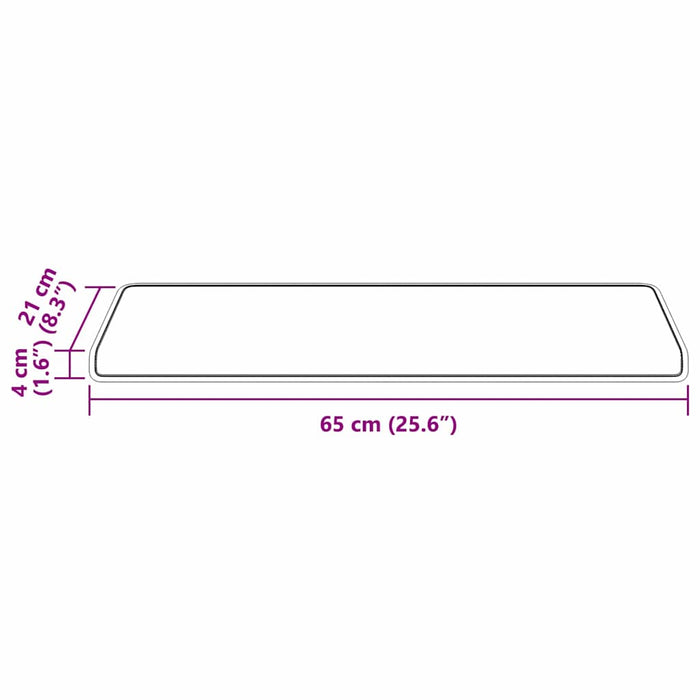 Mochete autocolante pentru scară 15 pcs Roșu 65 x 21 x 4 cm WALTI