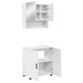 Set de mobilier pentru baie Pe perete 2 pcs Alb 61 x 35 x 64 cm - WALTI WALTI