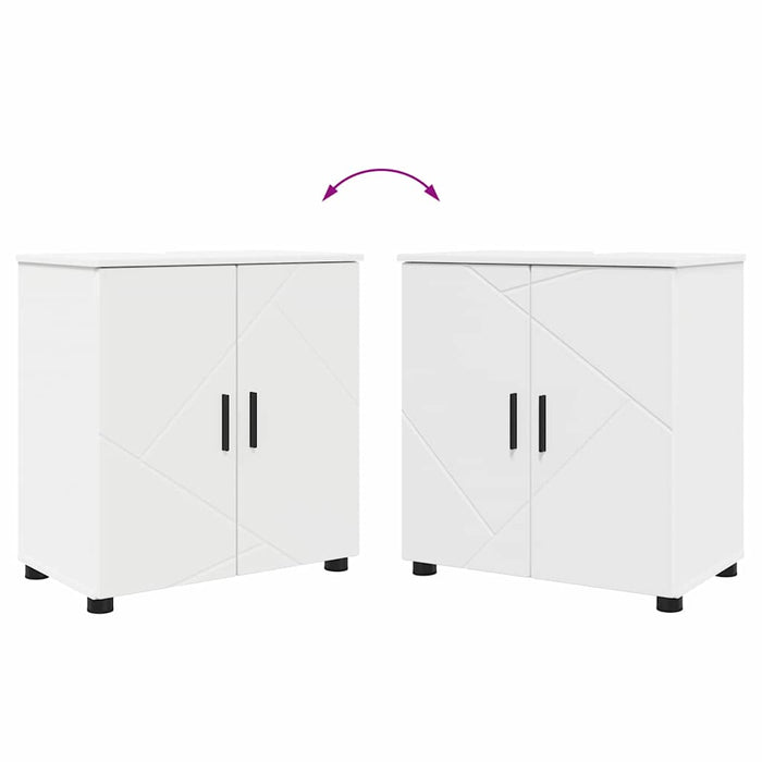 Set de mobilier pentru baie Pe perete 2 pcs Alb 61 x 35 x 64 cm - WALTI WALTI