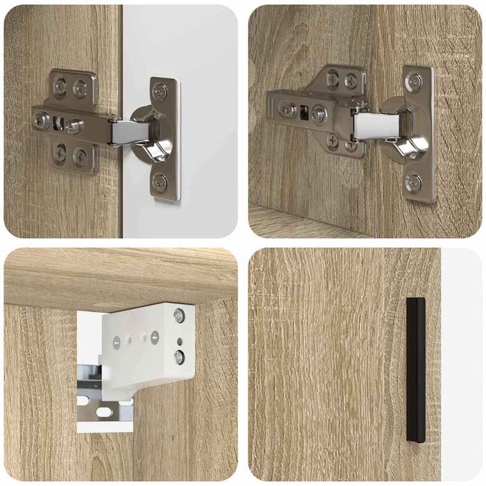 Set de mobilier pentru baie Pe perete 2 pcs Stejar Sonoma WALTI
