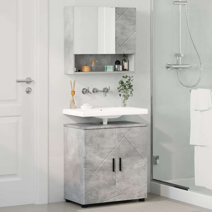 Set de mobilier pentru baie 2 pcs Gri beton 61 x 35 x 64 cm - WALTI WALTI