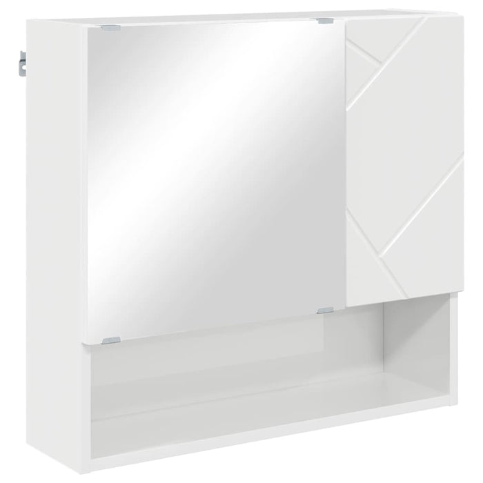 Set de mobilier pentru baie Pe perete 2 pcs Alb foarte lucios - WALTI WALTI
