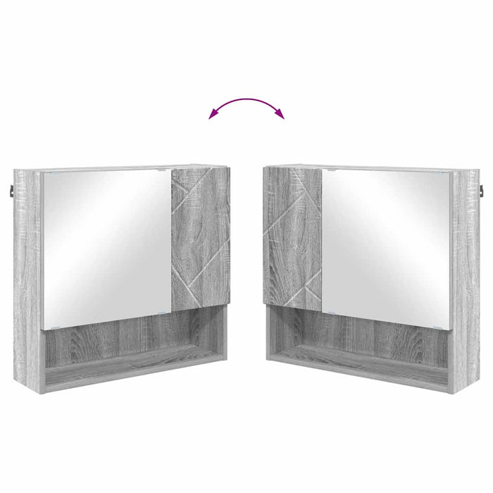 Set de mobilier pentru baie 2 buc. Gri Sonoma 61 x 35 x 64 cm WALTI