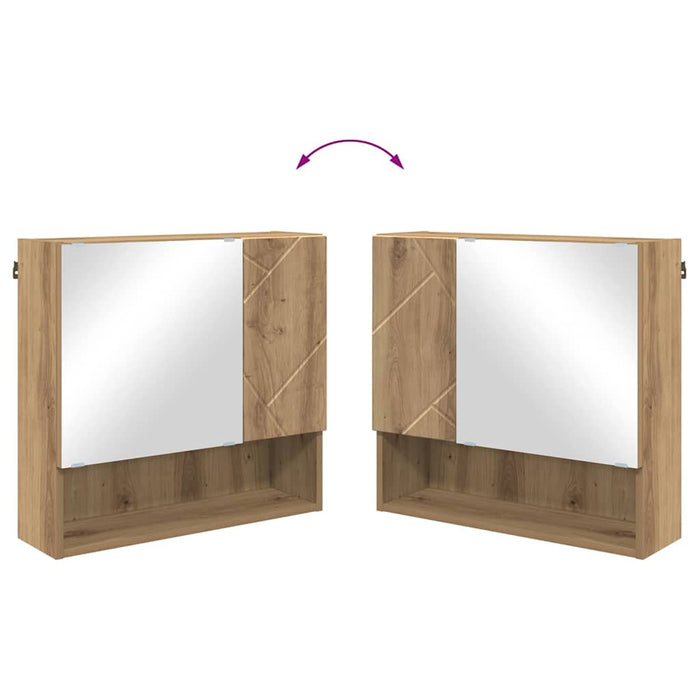 Set de mobilier pentru baie 2 buc. Stejar Artizanal WALTI