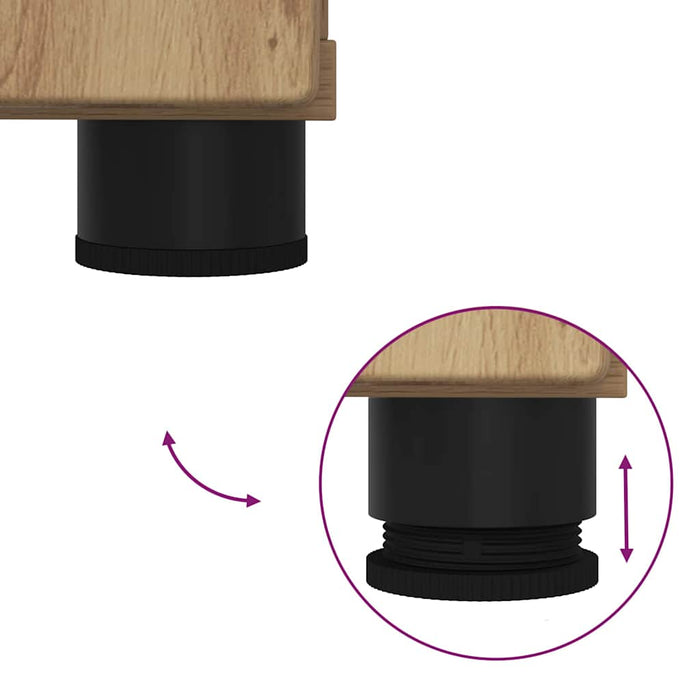 Set de mobilier pentru baie 2 buc. Stejar Artizanal WALTI
