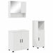 Set de mobilier pentru baie Pe perete 3 pcs Alb foarte lucios - WALTI WALTI