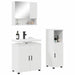 Set de mobilier pentru baie Pe perete 3 pcs Alb foarte lucios - WALTI WALTI