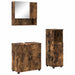Set de mobilier pentru baie 3 buc. Stejar fumuriu - WALTI WALTI