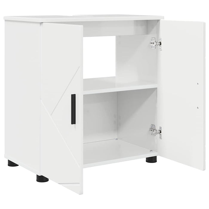 Set de mobilier pentru baie cu sertar cu ușă 3 pcs Alb lucios - WALTI WALTI