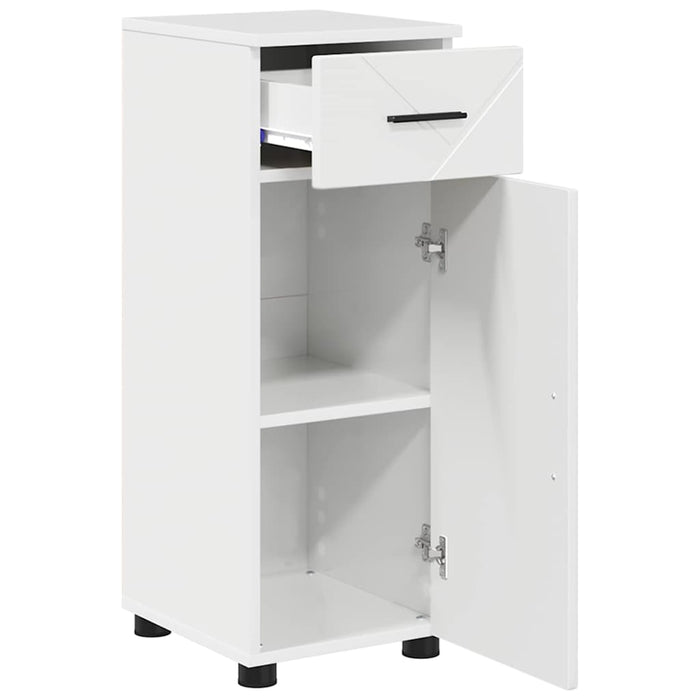Set de mobilier pentru baie cu sertar cu ușă 3 pcs Alb lucios - WALTI WALTI