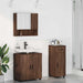 Set de mobilier pentru baie cu sertar 3 pcs Stejar închis - WALTI WALTI