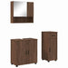 Set de mobilier pentru baie cu sertar 3 pcs Stejar închis - WALTI WALTI