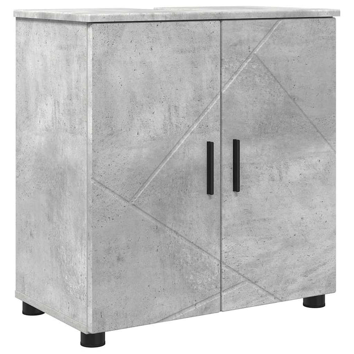 Set de mobilier pentru baie Pe perete 4 pcs Gri din beton WALTI