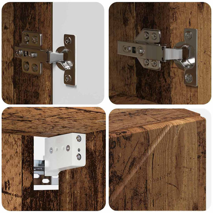 Set de mobilier pentru baie 4 buc. Lemn Vechi 61 x 35 x 64 cm WALTI