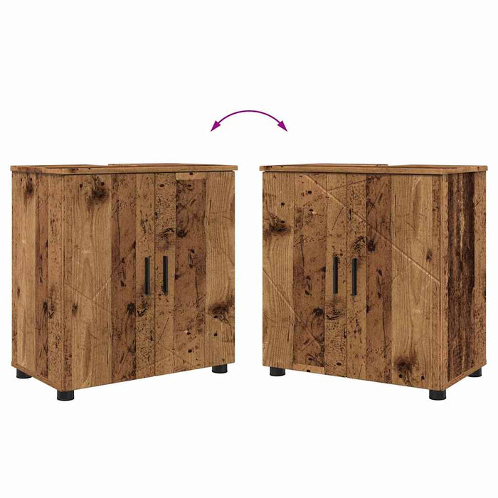 Set de mobilier pentru baie 4 buc. Lemn Vechi 61 x 35 x 64 cm WALTI