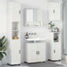 Set de mobilier pentru baie Pe perete 5 pcs Alb foarte lucios - WALTI WALTI