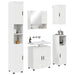 Set de mobilier pentru baie Pe perete 5 pcs Alb foarte lucios - WALTI WALTI