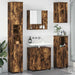 Set de mobilier pentru baie 5 buc. Stejar fumuriu - WALTI WALTI