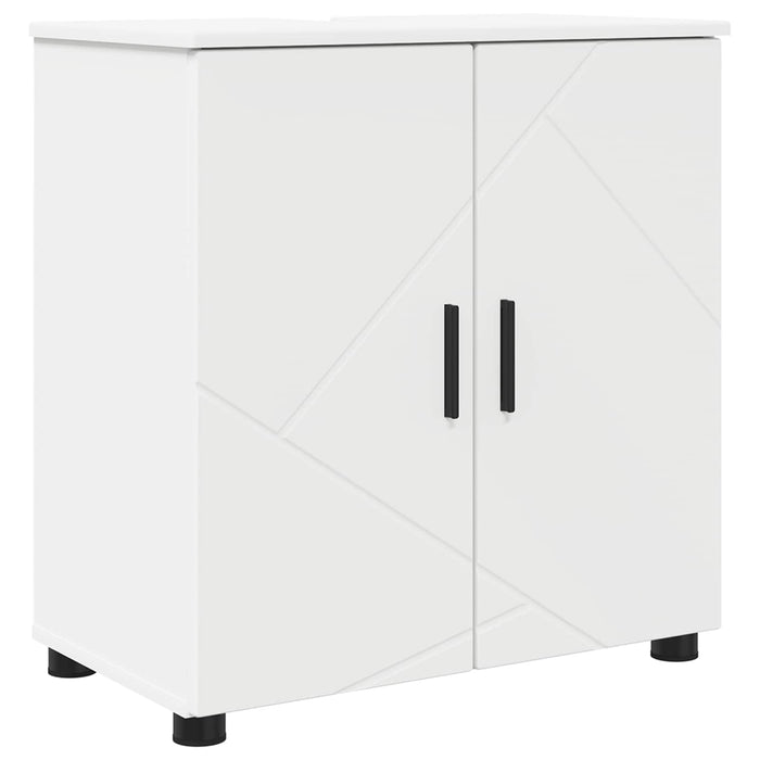 Set de mobilier pentru baie 5 pcs Alb Lemn compozit & Metal WALTI