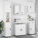 Set de mobilier pentru baie cu sertar 5 pcs Alb foarte lucios - WALTI WALTI