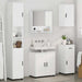 Set de mobilier pentru baie cu sertar 5 pcs Alb foarte lucios - WALTI WALTI