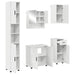 Set de mobilier pentru baie cu sertar 5 pcs Alb foarte lucios - WALTI WALTI