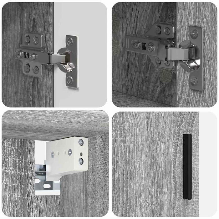 Set de mobilier pentru baie 5 buc. Gri Sonoma 61 x 35 x 64 cm WALTI
