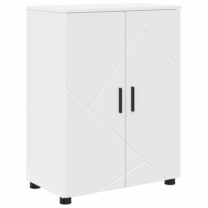 Set de mobilier pentru baie 4 pcs Alb Lemn compozit & Metal WALTI