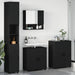 Set de mobilier pentru baie 4 buc. Negru 61 x 35 x 64 cm - WALTI WALTI
